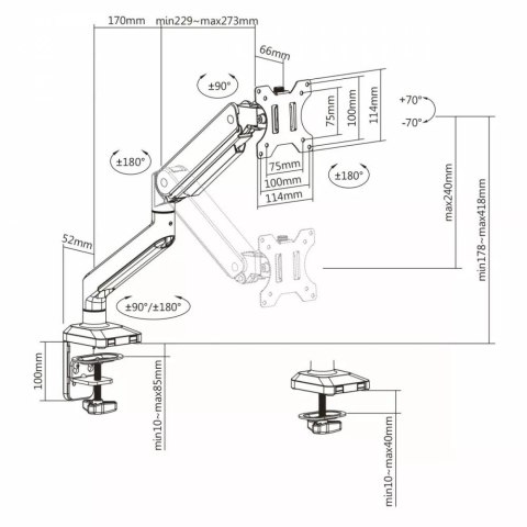 Ergo Office uchwyt do monitora ER-447