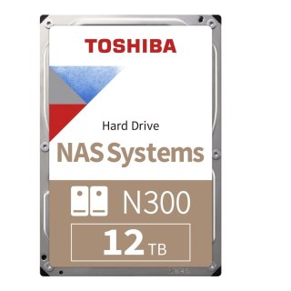 Dysk Toshiba N300 HDWG51CUZSVA 12TB 3,5" 7200 512MB SATA III NAS BULK