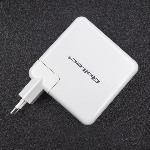 Qoltec Ładowarka sieciowa FAST 96W | 5-20V | 3- 4.7A | USB C PD | Biała