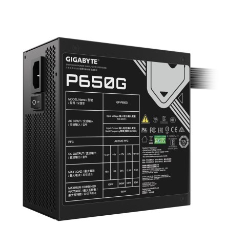 Zasilacz Gigabyte P650G 650W 120mm 80+Gold