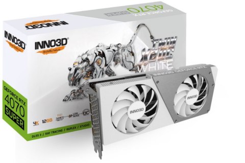 Karta graficzna INNO3D GeForce RTX 4070 SUPER TWIN X2 OC WHITE (N407S2-126XX-186162W)