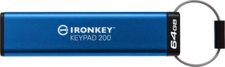 Pendrive KINGSTON IronKey Keypad 200 64 GB (64 GB /Niebieski )