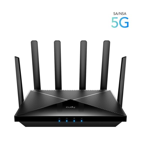 Cudy P5 router bezprzewodowy Gigabit Ethernet Dual-band (2.4 GHz/5 GHz) 5G Czarny