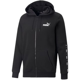 Bluza męska Puma ESS+ Tape Full-Zip Hoodie FL czarna 670270 01 M