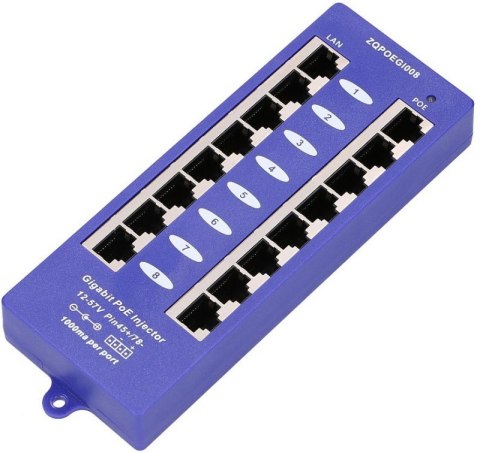 EXTRALINK POE INJECTOR 8 PORT GIGABIT MODE B