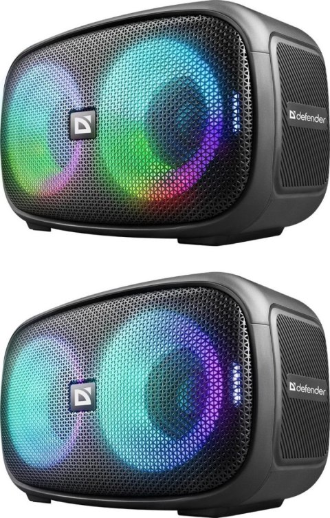 GŁOŚNIK DEFENDER Q5 BLUETOOTH 5.3 20W LED/BT/FM/USB/TWS