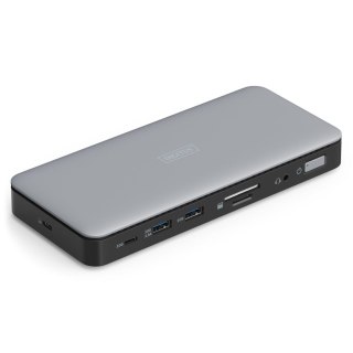 Stacja dokująca DIGITUS USB Typ C 11-portów 2x HDMI 1x DisplayPort 4K/60Hz DC-Jack 150W