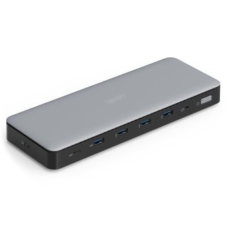 Stacja dokująca DIGITUS USB Typ C 13-portów 3x HDMI 2x DisplayPort 4K/60Hz DC-Jack 150W