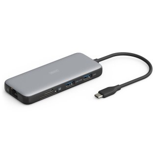 Stacja dokująca DIGITUS USB Typ C 8-portów 2x HDMI 4K/60Hz PD 3.0