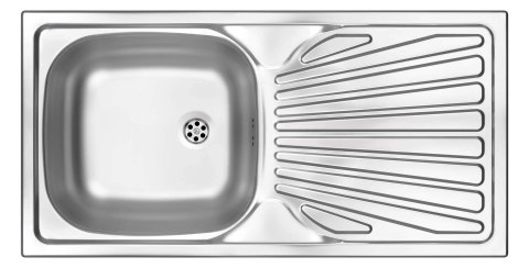 Zlewozmywak stalowy 1-komorowy z ociekaczem ZMU 011B 5907650873976 Zlewozmywak stalowy 1-komorowy z ociekaczem ZMU 011B 5907650873976