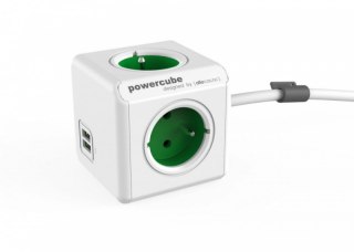 Listwa zasilająca ALLOCACOC PowerCube Extended 2402GN Extended USB 1,5M GREEN 2402 G