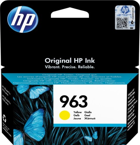 HP 963 oryginalny wkład atramentowy żółty