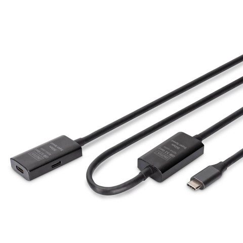 Kabel przedłużający aktywny DIGITUS DA-73109, USB 3.2 Gen1, 5Gbps, USB-C - USB-C, 10m