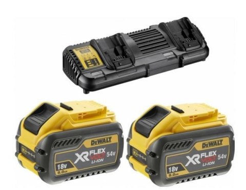 Zestaw flexvolt 2x9.0Ah+ład.DEWALT DCB132X2-QW