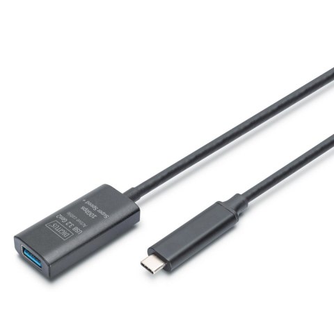 Kabel przedłużający aktywny DIGITUS DA-73113, USB 3.2 Gen2, 10Gbps, USB-C - USB-A, 5m