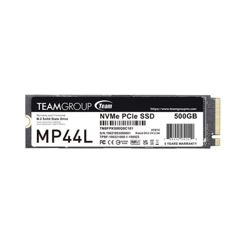 Team Group MP44L TM8FPK500G0C101 urządzenie SSD 500 GB M.2 PCI Express 4.0 NVMe SLC