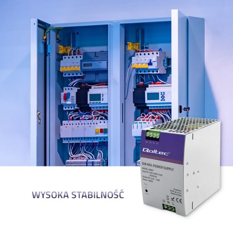 QOLTEC ZASILACZ NA SZYNĘ DIN PRZEMYSŁOWY | 480W | 24V | 20A