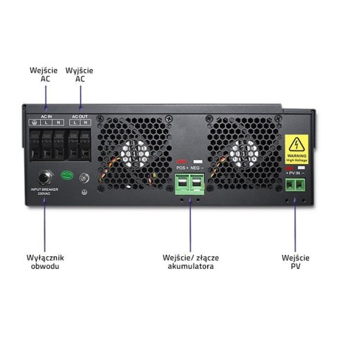 QOLTEC INWERTER SOLARNY HYBRYDOWY OFF-GRID 5,5KW | 100A | 48V | MPPT | SNUS