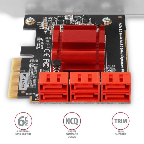 AXAGON PCES-SA6 Kontroler PCIe 6x wewn.