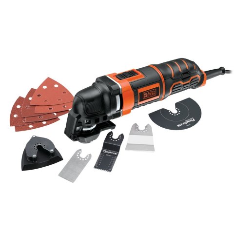 Black & Decker MT300KA-QS oscylujące narzędzie wielofunkcyjne Czarny, Pomarańczowy 300 W 10000 OPM