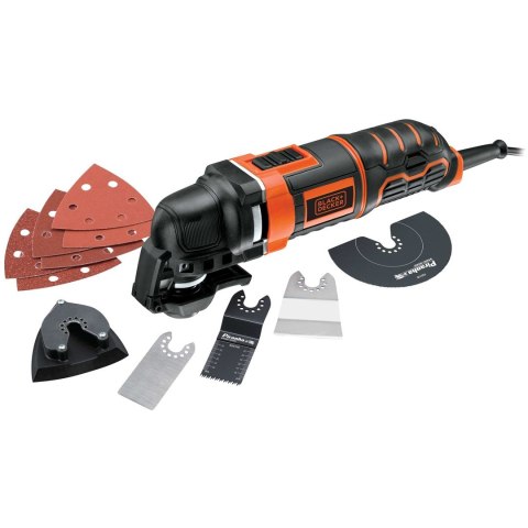 Black & Decker MT300KA-QS oscylujące narzędzie wielofunkcyjne Czarny, Pomarańczowy 300 W 10000 OPM