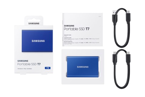 Dysk Samsung SSD T7 Portable 1TB MU-PC1T0H/WW niebieski