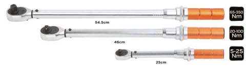 Zestaw kluczy dynamometrycznych 1/4", 3/8", 1/2" 3 szt.