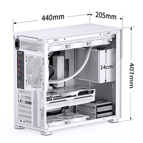 Obudowa komputerowa Jonsbo D41 screen, biała