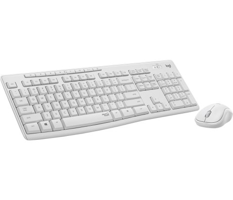 Logitech MK295 Silent Wireless Combo klawiatura Dołączona myszka Biuro USB QWERTZ Niemiecki Biały