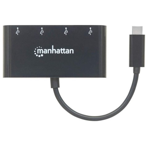 Manhattan 162746 huby i koncentratory USB 3.2 Gen 1 (3.1 Gen 1) Type-C 5000 Mbit/s Czarny