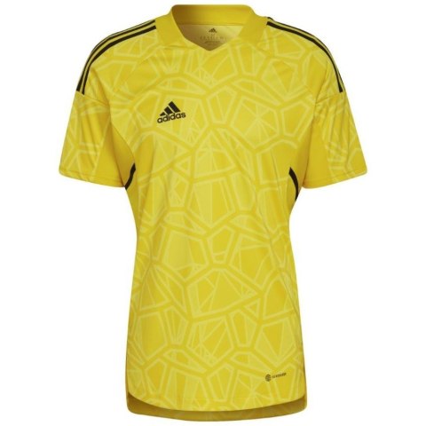 Koszulka męska adidas Condivo 22 Goalkeeper Jersey Short Sleeve żółta HF0138