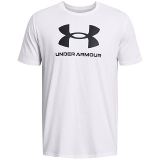 Koszulka męska Under Armour Sportstyle Logo biała 1382911 100 XL