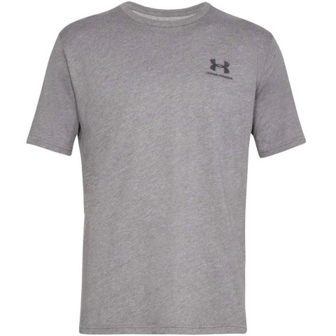 Koszulka męska z krótkim rękawem Under Armour Sportstyle Left Chest SS szary melanż 1326799 036 M