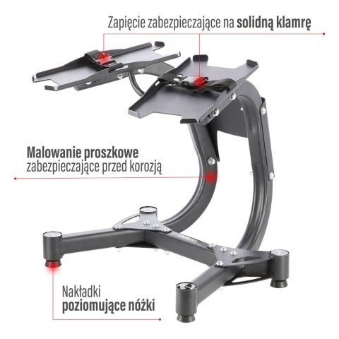 STOJAK NA SZTANGIELKI REGULOWANE HMS PREMIUM STR10 PRO