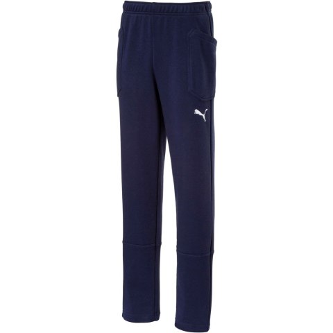 Spodnie dla dzieci Puma Liga Casuals Pants JUNIOR granatowe 655635 06 152cm