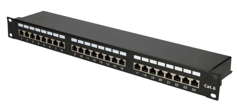 Patch panel Extralink EX.9830 (1U; kat. 5e; 24xRJ-45)