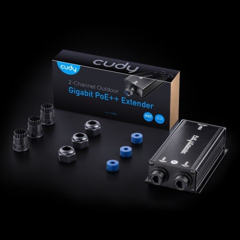 PoE++ Cudy Extender Outdoor Waterproof 2-Channel Gigabit