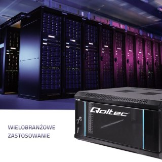 Szafa wisząca QOLTEC RACK 19" 6U 600X370X600 czarna