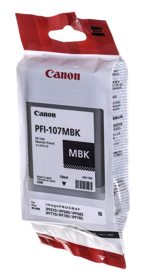 Canon PFI-107MBK Oryginalny Czarny matowy 1 szt.