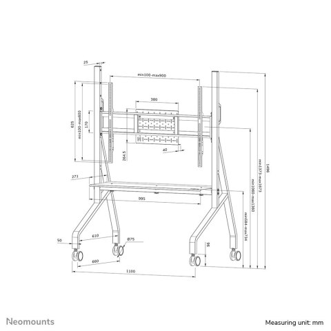 TV SET ACC FLOOR STAND 55-86"/FL50-525BL1 NEOMOUNTS