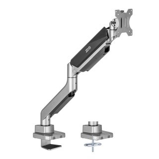 Uchwyt biurkowy do monitora uniwersalny Ergo Office, sprężyna gazowa 17"-35" 15kg, VESA 75x75 / 100x100, ER-445