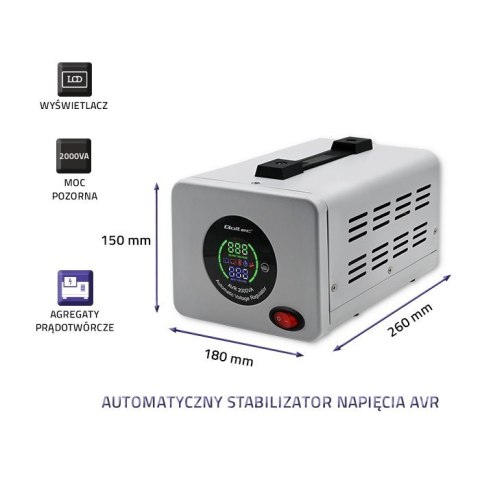 QOLTEC STABILIZATOR NAPIĘCIA AUTOMATYCZNY AVR 2000VA