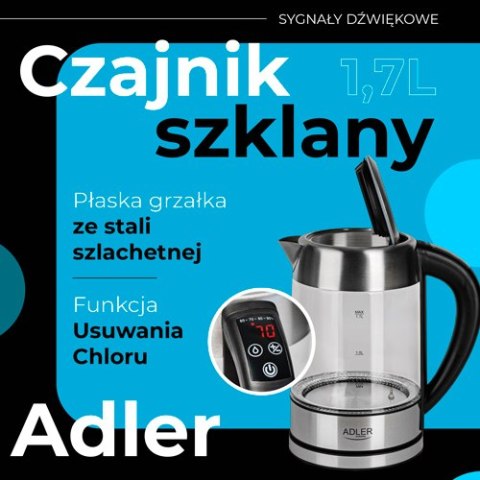 Czajnik szklany 1,7 L z regulacją temp.