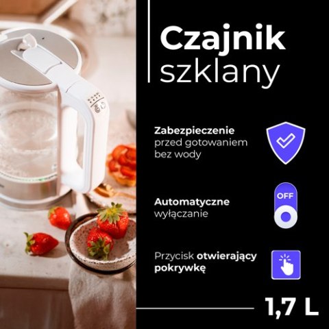 Czajnik szklany 1,7 L z regulacją temp.