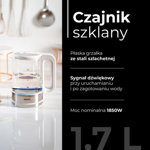 Czajnik szklany 1,7 L z regulacją temp.