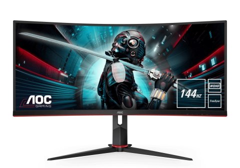 AOC G2 CU34G2X/BK monitor komputerowy 86,4 cm (34") 3440 x 1440 px Quad HD LED Czarny