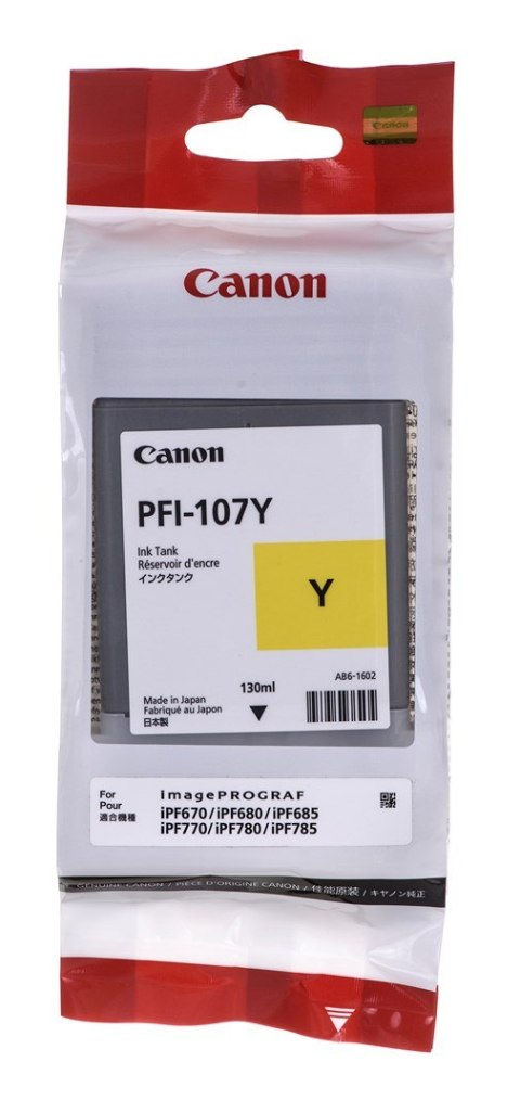 Canon PFI-107Y Oryginalny Żółty 1 szt.