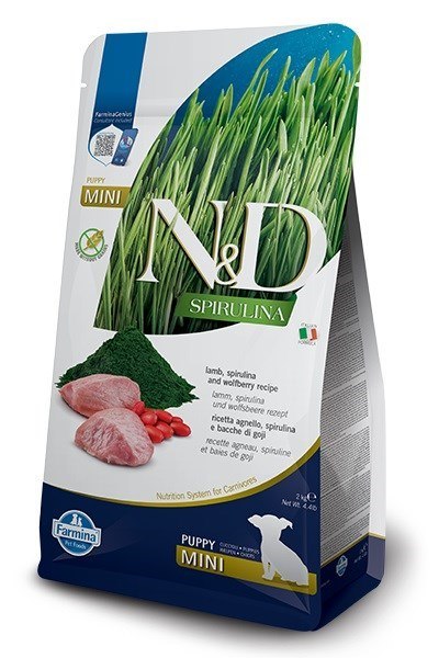 FARMINA N&D Spirulina Lamb Puppy Mini - sucha karma dla psa - 2 kg