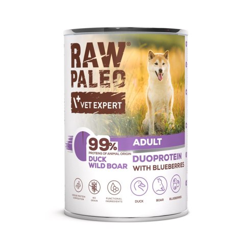 Raw Paleo Duck&Boar Adult Can 400g