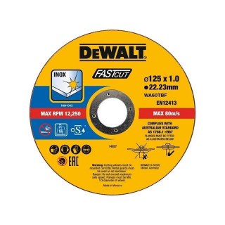 TARCZA METAL 125x1,0mm INOX /100szt DT2054 .DEWALT